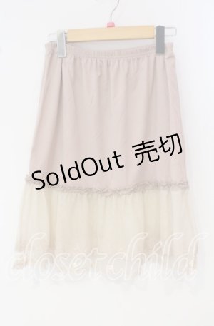 画像: axes femme / チュール切り替えアンダースカート M ピンク O-25-09-30-035-AX-SK-OW-OS