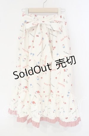 画像: axes femme / ハローキティプリントスカート  アイボリー O-25-09-30-042-AX-SK-IG-OS