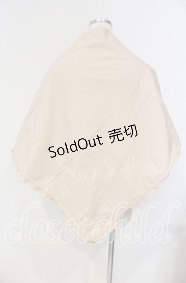 画像1: WONDERFUL WORLD / 2002年 ロゴ刺繍ストール  ピンク O-25-09-30-050-LO-ZA-IG-ZT357 (1)