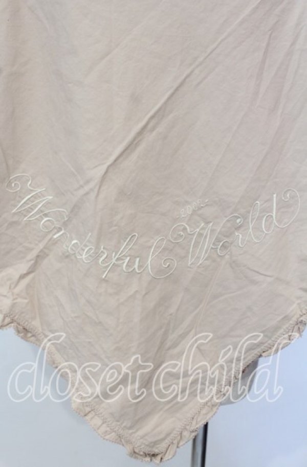 画像2: WONDERFUL WORLD / 2002年 ロゴ刺繍ストール  ピンク O-25-09-30-050-LO-ZA-IG-ZT357 (2)