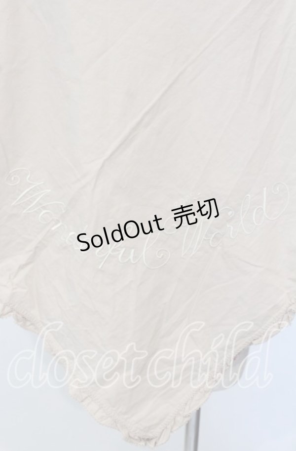 画像2: WONDERFUL WORLD / 2002年 ロゴ刺繍ストール  ピンク O-25-09-30-050-LO-ZA-IG-ZT357 (2)