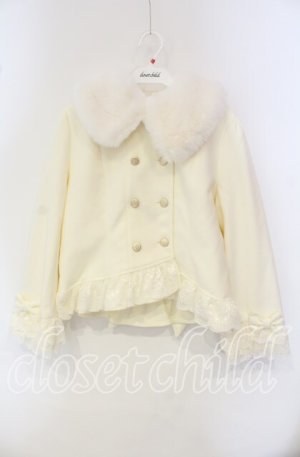 画像: axes femme / 裾レースショートコート  オフ O-25-09-30-056-AX-CO-IG-OS