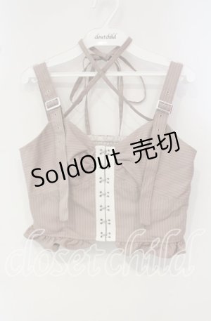 画像: axes femme / コルセット風デザインビスチェ  ピンク O-25-09-30-064-AX-TO-IG-OS