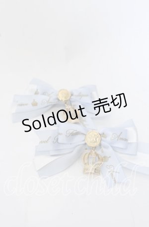 画像: 【SALE】Amavel / Message Crownダブルリボンクリップ  サックス O-25-09-30-1058-CA-AC-OW-ZT168F006