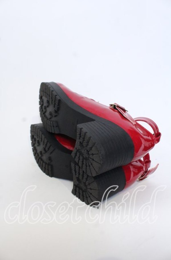 画像7: Amavel / リボン付クロス厚底パンプス M アカ O-25-09-30-1063-CA-SH-OW-ZT-K017 (7)