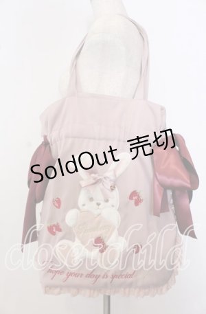画像: LIZ LISA / ストロベリーラビットトートバッグ  ピンク O-25-09-30-1007-LO-BG-OW-OS