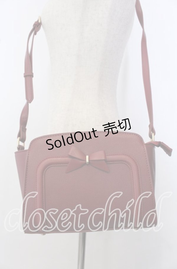 画像1: m petit by misako / リボンヨコショルダーバッグ  アカ O-25-09-30-1008-LO-BG-IG-ZT-K013 (1)
