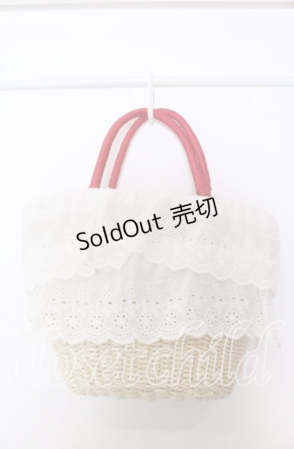 画像2: 【SALE】axes femme Kawaii / いちごあみぐるみ付カゴバッグ  ナチュラル×アカ O-25-09-30-1085-AX-BG-IG-ZTK012 (2)