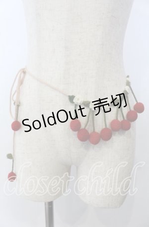 画像: PINK HOUSE / いちご編みリボン  ピンク O-25-09-30-1086-LO-ZA-IG-OS