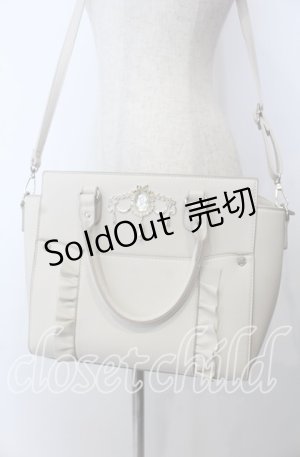 画像: axes femme POETIQUE / ロココビジュー金具バッグ  ベージュ O-25-09-30-1002-AX-BG-OW-OS