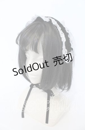 画像: Eri Aino's Collection / ベロアリボンヘッドドレス  クロ×シロ O-25-09-30-1022-LO-AC-OW-OS