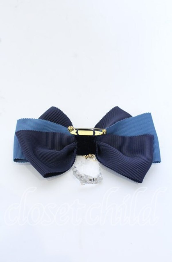 画像2: Enchantlic Enchantilly / クリアモチーフリボンブローチ  ブルー O-25-09-30-1038-LO-AC-OW-ZT168F006 (2)