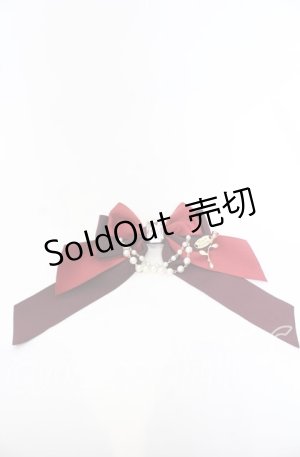 画像: Enchantlic Enchantilly / 宝石箱パールリボンブローチ〜私の為の一輪の薔薇〜  ワイン O-25-09-30-1039-LO-AC-OW-ZT168F006