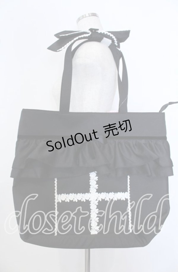 画像1: Eri Aino's collaboration / シャーロットの習い事バッグ お澄ましブラック クロ×シロ O-25-09-30-1005-LO-BG-OW-ZT-K013 (1)