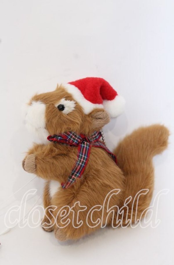 画像1: PINK HOUSE / クリスマスりすぬいぐるみコサージュ  ブラウン O-25-09-30-1050-LO-ZA-IG-ZT433 (1)