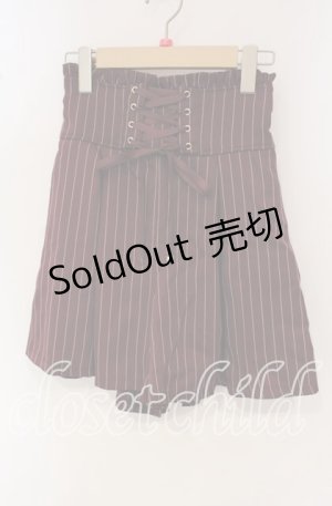 画像: axes femme POETIQUE / レースアップタックキュロット M ワイン O-25-09-30-006-AX-SK-IG-OS