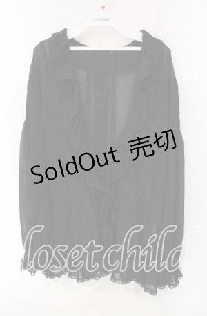 画像: 【SALE】INGEBORG / レースタックシースルーカーディガン  クロ O-25-09-30-073-LO-TO-IG-ZT380