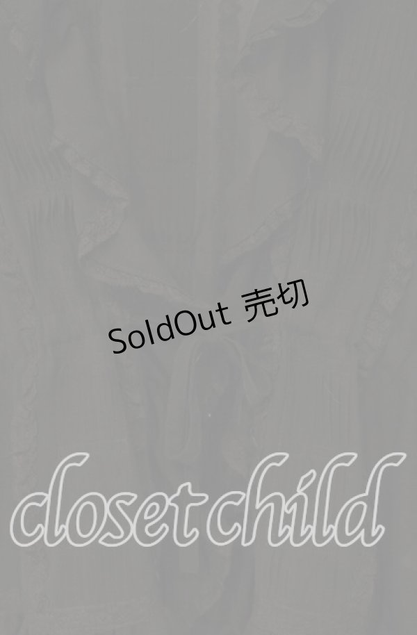 画像2: 【SALE】INGEBORG / レースタックシースルーカーディガン  クロ O-25-09-30-073-LO-TO-IG-ZT380 (2)