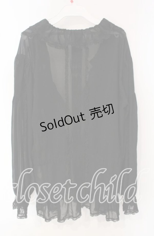 画像3: 【SALE】INGEBORG / レースタックシースルーカーディガン  クロ O-25-09-30-073-LO-TO-IG-ZT380 (3)