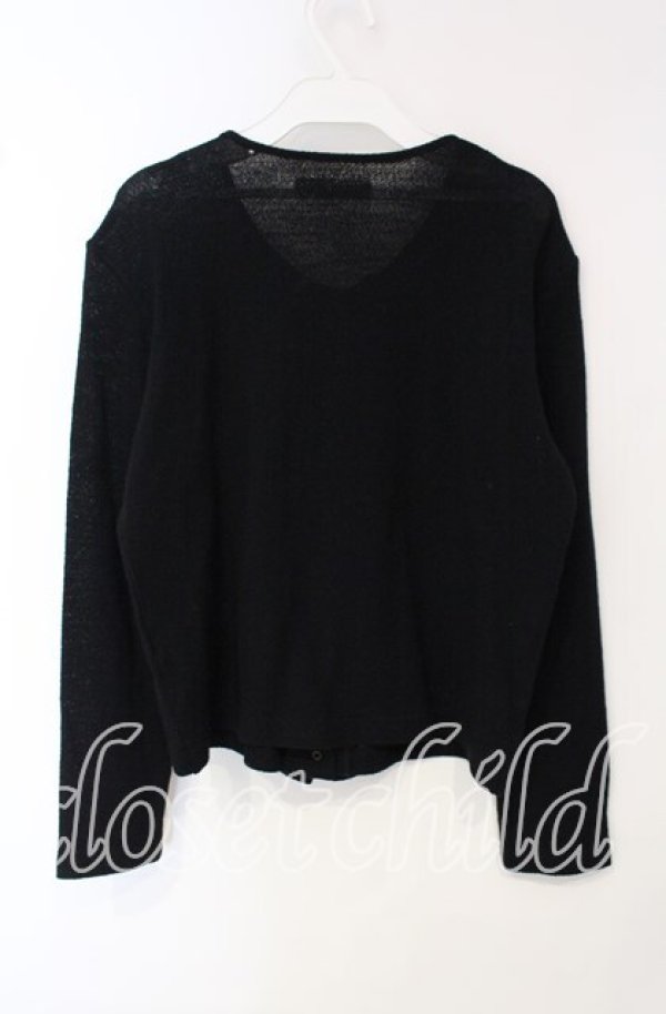 画像3: KANEKO ISAO / リボン付きポケットカーディガン  クロ O-25-09-30-076-EL-TO-IG-ZT326 (3)