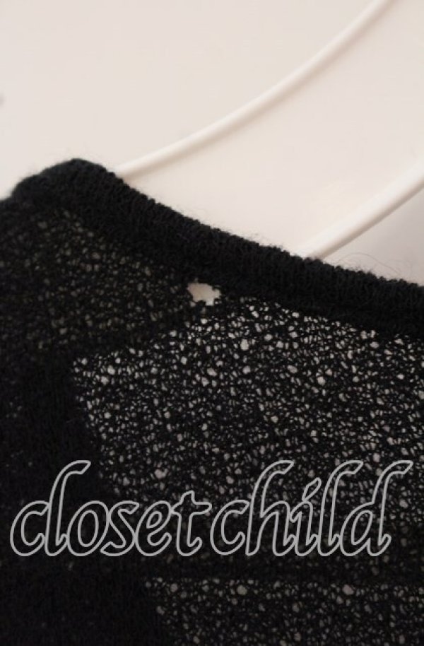 画像4: KANEKO ISAO / リボン付きポケットカーディガン  クロ O-25-09-30-076-EL-TO-IG-ZT326 (4)