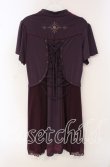 画像4: Ozz Croce / メッシュレイヤード刺繍入りワンピース  パープル O-25-09-30-089-OO-OP-IG-OS (4)