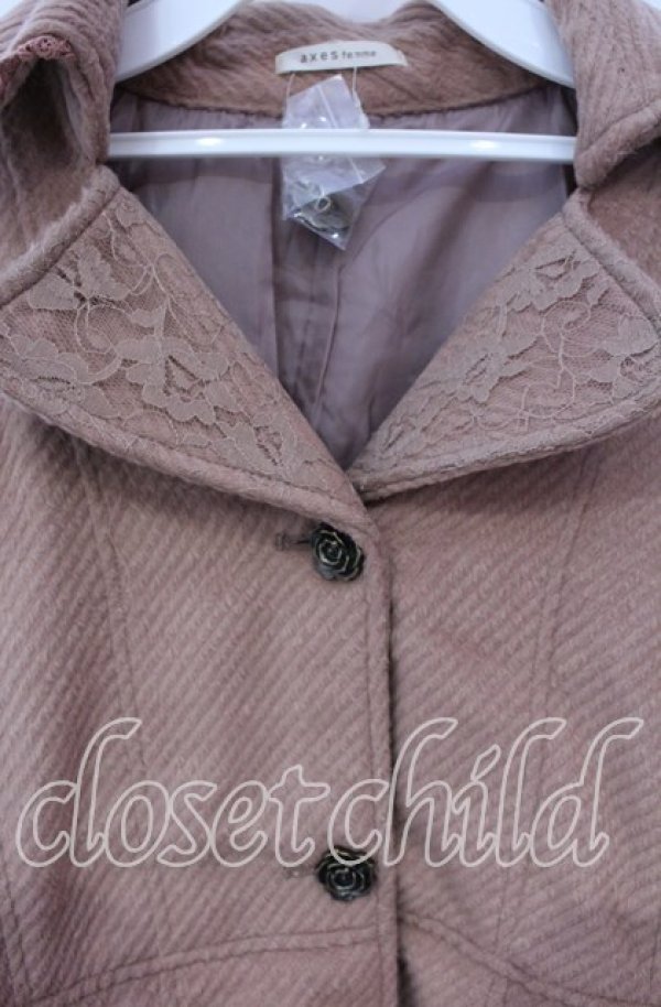 画像2: axes femme / チェスターコート  ピンクベージュ O-25-09-30-094-AX-CO-IG-ZT-C022 (2)