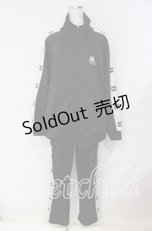 画像: Hauls / 新！ネ申おジャージ参上！ 【 セットアップ 】  ブラック×ホワイト O-25-09-30-2001-PU-OP-IG-OS