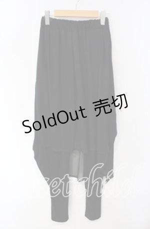 画像: h.NAOTO / See-through wrap Joppa Leggings レギンスパンツ  ブラック O-25-09-30-2031-HN-PA-IG-OS