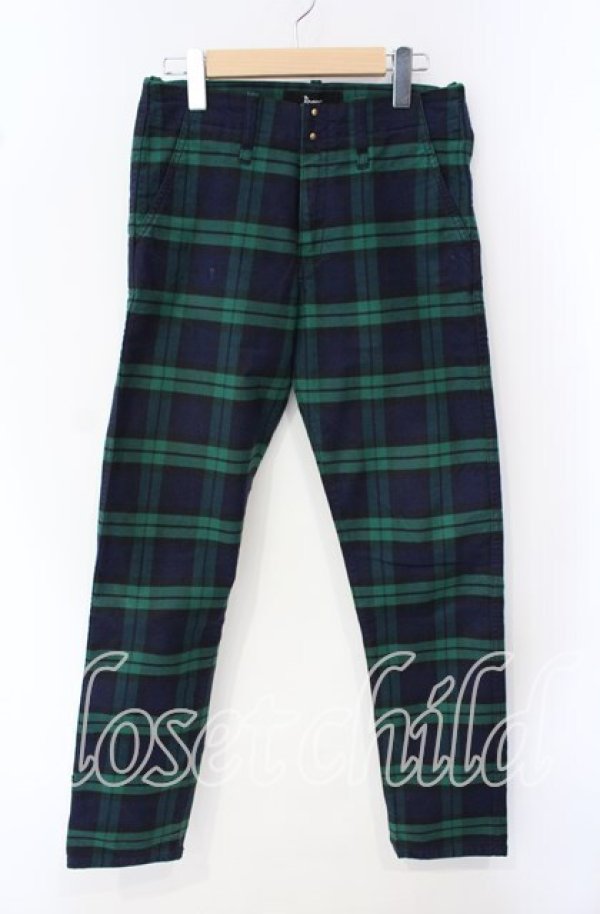 画像1: RNA / タータンチェックパンツ  グリーン O-25-09-30-2036-PU-PA-IG-OS (1)