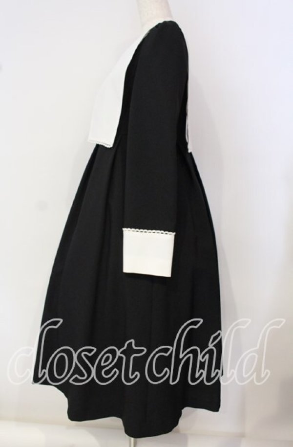 画像3: MIHO MATSUDA / ワンピース・リイナ  ブラック×ホワイト O-25-09-30-2003-GO-OP-IG-OS (3)