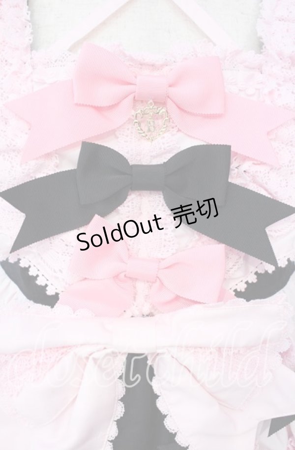 画像2: BABY,THE STARS SHINE BRIGHT / Cutie Whipped cream parfaitジャンパースカート  クロ×ピンク O-25-09-30-2002-BA-OP-IG-OS (2)