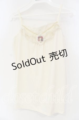 画像: axes femme / ホルター付きガーデンキャミ  アイボリー O-25-09-30-099-AX-TO-IG-OS