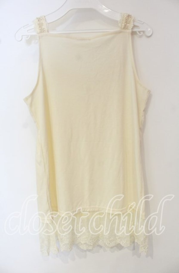 画像3: axes femme / 胸元＆肩デザインロングタンク  アイボリー O-25-09-30-100-AX-TO-IG-ZT015 (3)