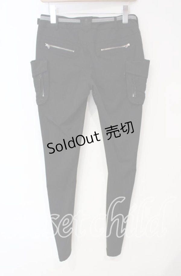 画像3: Ozz Croce / ベルト付きパンツ  ブラック O-25-09-30-009-OO-PA-IG-ZY (3)