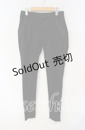 画像: Ozz Croce / 龍プリント刺繍入りパンツ  ブラック O-25-09-30-010-OO-PA-IG-OS