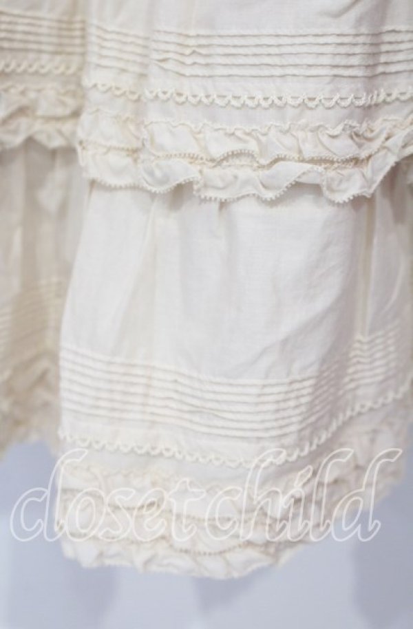 画像2: PINK HOUSE / 裾フリル使いローンスカート  アイボリー O-25-09-30-018-LO-SK-IG-ZI (2)