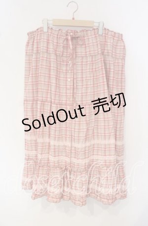 画像: PINK HOUSE / オリジナルチェックロングスカート【お直しあり】  ピンク O-25-09-30-022-LO-SK-IG-OS