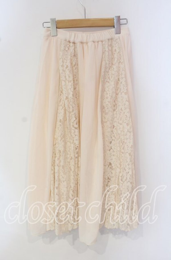 画像2: An MILLE / レース切り替えスカート  ベージュ O-25-09-30-029-EL-SK-OW-ZT373 (2)