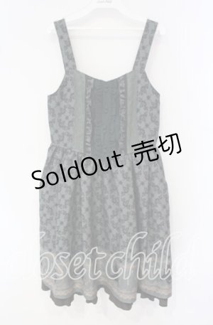 画像: axes femme / ダークオーナメント柄ワンピース M グリーン O-25-10-02-005-AX-OP-IG-OS