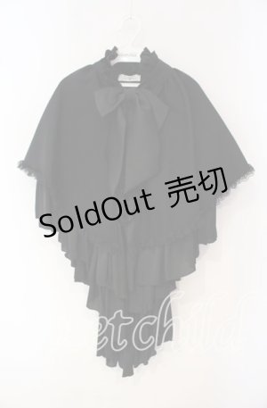 画像: MARBLE / チェーン飾り付き貴族風後長マント【チェーン欠品】  ブラック O-25-10-02-010-GO-CO-IG-OS