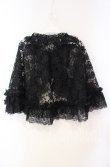 画像3: MARBLE / ボリュームレースフリルケープ  ブラック O-25-10-02-011-GO-BL-IG-OS (3)
