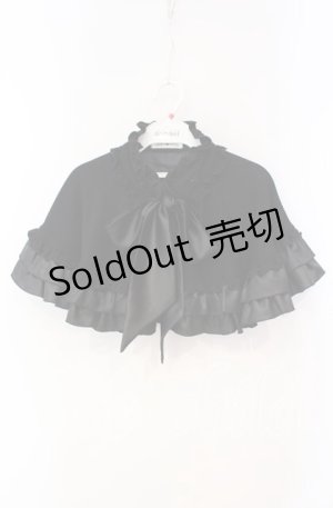 画像: MARBLE / 配色切り替えブリティッシュケープ  ブラック O-25-10-02-012-GO-JA-IG-OS