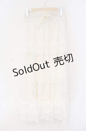 画像: axes femme / 編上レースティアードスカート  オフ O-25-10-02-023-AX-SK-IG-OS