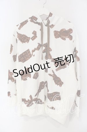 画像: MILKBOY / CHOCOLATE MURDERパーカー L ホワイト（切り替え部分と若干違いあり O-25-10-02-027-MB-TO-YM-OS