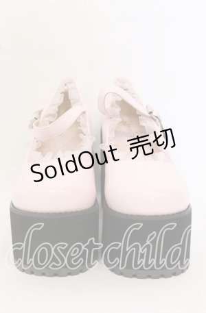 画像: 【SALE】Ank Rouge / フリル厚底シューズ L ピンク O-25-10-03-019-CA-SH-OW-ZT335