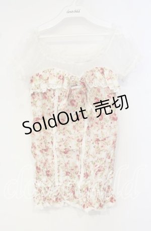 画像: LIZ LISA / チュール切り替え花柄チュニック 0 オフ系 O-25-10-04-032-LO-TO-OW-OS