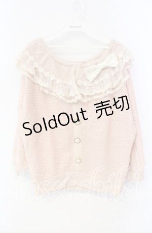 画像: LIZ LISA / フラワーレース使いカーディガン風チュニック 0 ピンク O-25-10-04-034-LO-TO-OW-OS