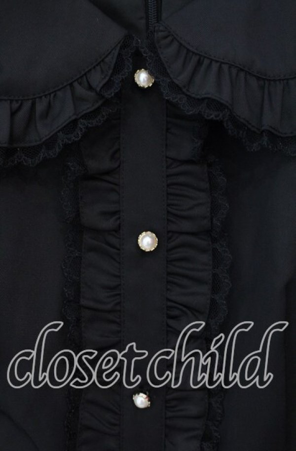 画像2: Honey Cinnamon / パールバックル丸襟ワンピース【ベルト欠品】 F クロ O-25-10-04-036-LO-OP-OW-ZT373 (2)