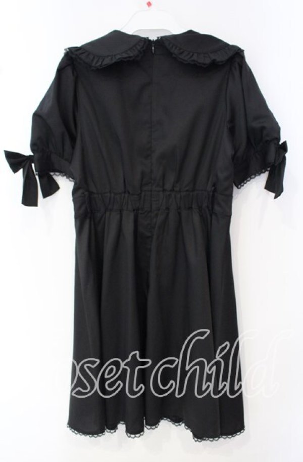 画像3: Honey Cinnamon / パールバックル丸襟ワンピース【ベルト欠品】 F クロ O-25-10-04-036-LO-OP-OW-ZT373 (3)